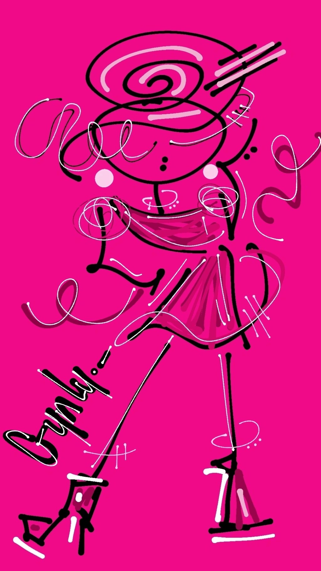 Chica Crynly inspirada en Valentino Pink Collection