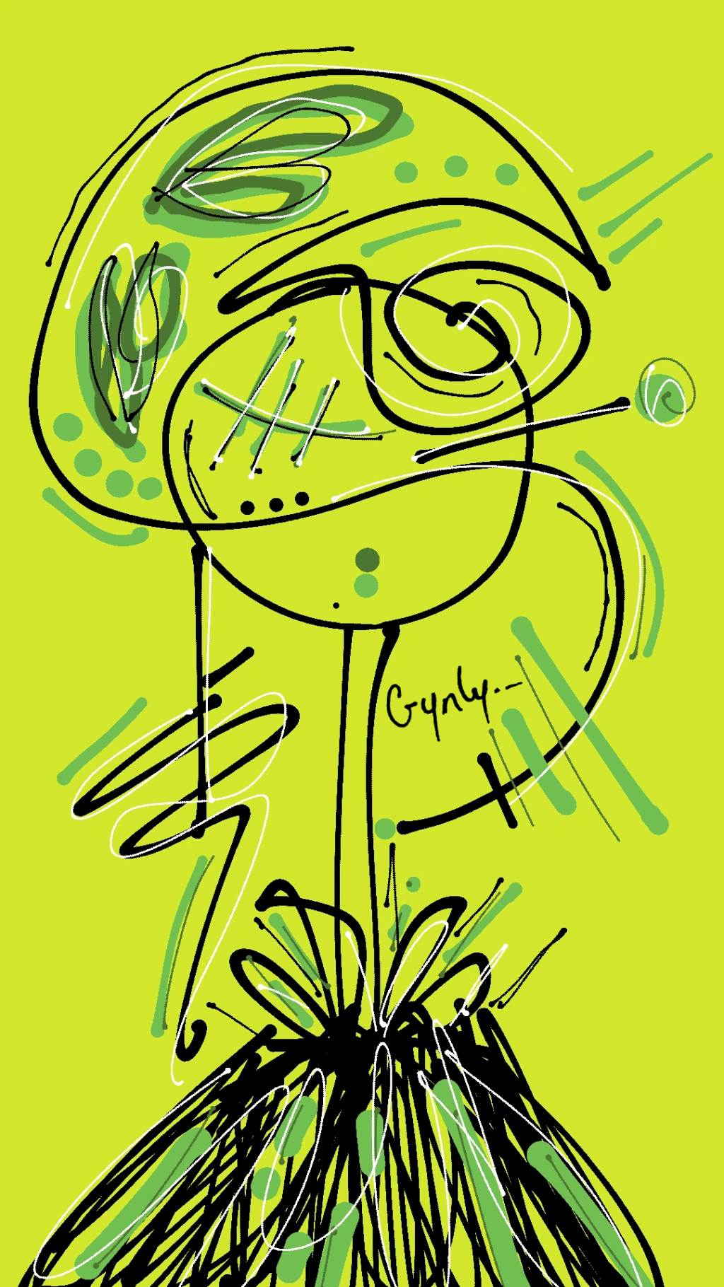 Garabato 280922 - Terminamos con verde limón